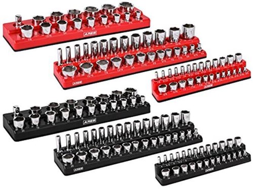 ARES 60037-3-Piece SAE Magnetic Socket Organizers Set Assorted Sizes , Colors - Picture 58 of 66