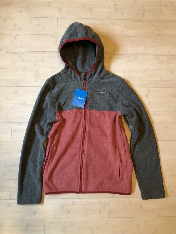 NWT Columbia Kids Foster Creek Girl's Full Zip Fleece Hoodie Youth L Jacket