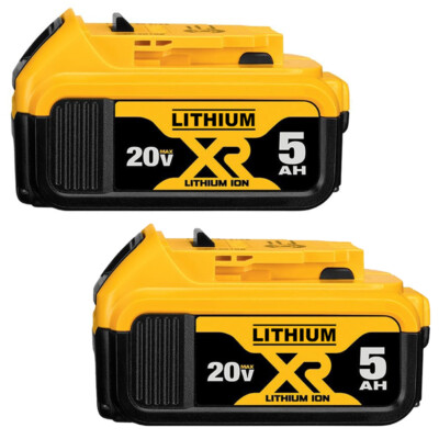 #ad 2Pack for Dewalt DCB205 2 5Ah 20V MAX XR Compact Lithium Ion Power Tool Battery $35.90