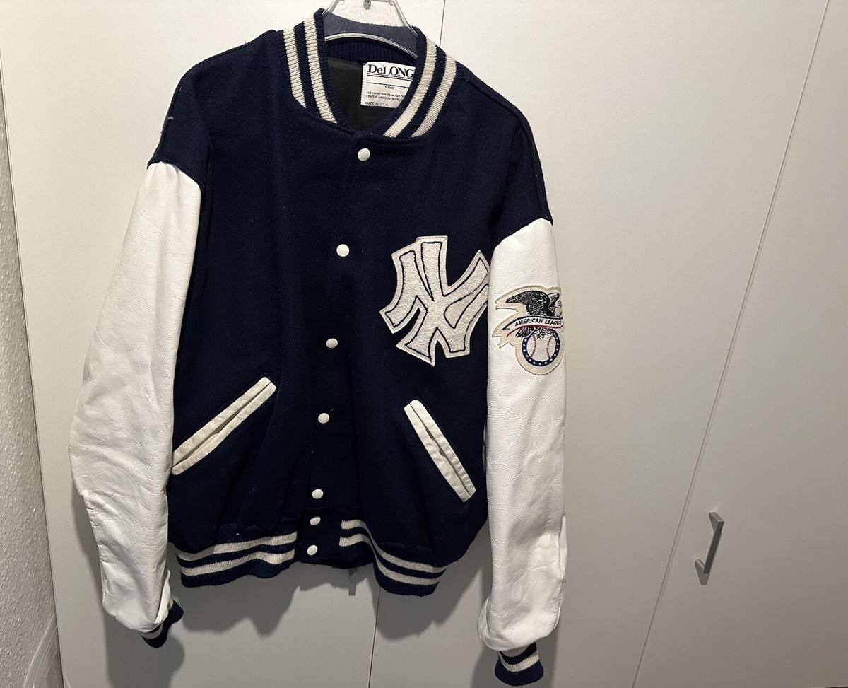 DeLONG ニューヨーク・ヤンキース スタジャン 90s DeLONG/NEW YORK YANKEES ヤンキース スタジャン（早い物
