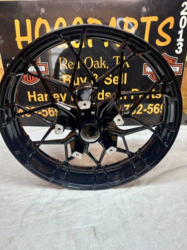 HARLEY DAVIDSON 09-23 19x3.5 TOURING GLOSS BLACK PRODIGY FRONT WHEEL RIM - Picture 5 of 7