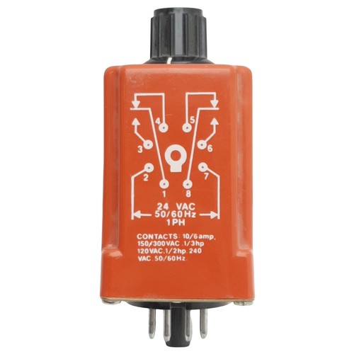 NCC T1K-10-467 Solid-State Time Delay Relay 0.1-10sec Range, 1PH 24VAC In, 8-Pin - Picture 3 of 7