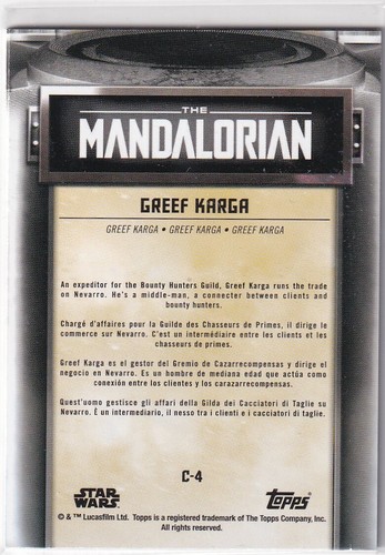 2021 Topps Star Wars The Mandalorian Character Yellow Parallel Crystal Choose - Picture 16 of 114