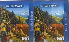6th Grade 6 Go Math 2023 Teacher Edition Set Volume 1 & 2