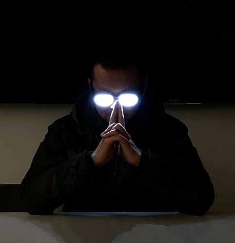 Occhiali LED Detective Conan Cosplay Halloween divertenti occhiali ricaricabili - Foto 4 di 11