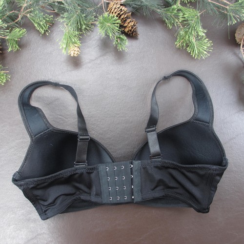 Angelina Bra 36DD Black Lace Padded Wireless Adjustable Clasp Back - Picture 6 of 10