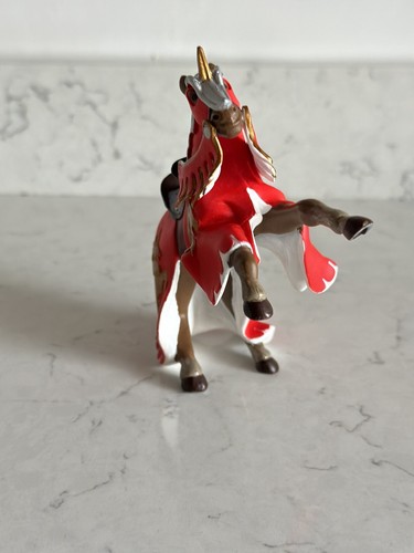 PAPO 39248 Reared Up Horse With Unicorn - Red - 2006 Retired - Picture 2 of 5
