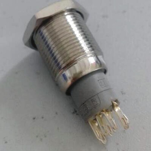 1PCS Stainless SPST ON/Off Blue Led Pilot Locking Push switch 12V,B11ZE n - Picture 3 of 3