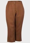 Straight Leg Linen Plus Size Trousers for Women