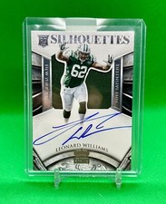 2015 PANINI CROWN ROYALE SILHOUETTES LEONARD WILLIAMS /299 #224 RC AUTO SEAHAWKS