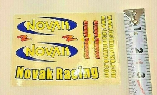 Vintage Novak Decal Sticker Orange Powered Novak Racing - Picture 2 of 3