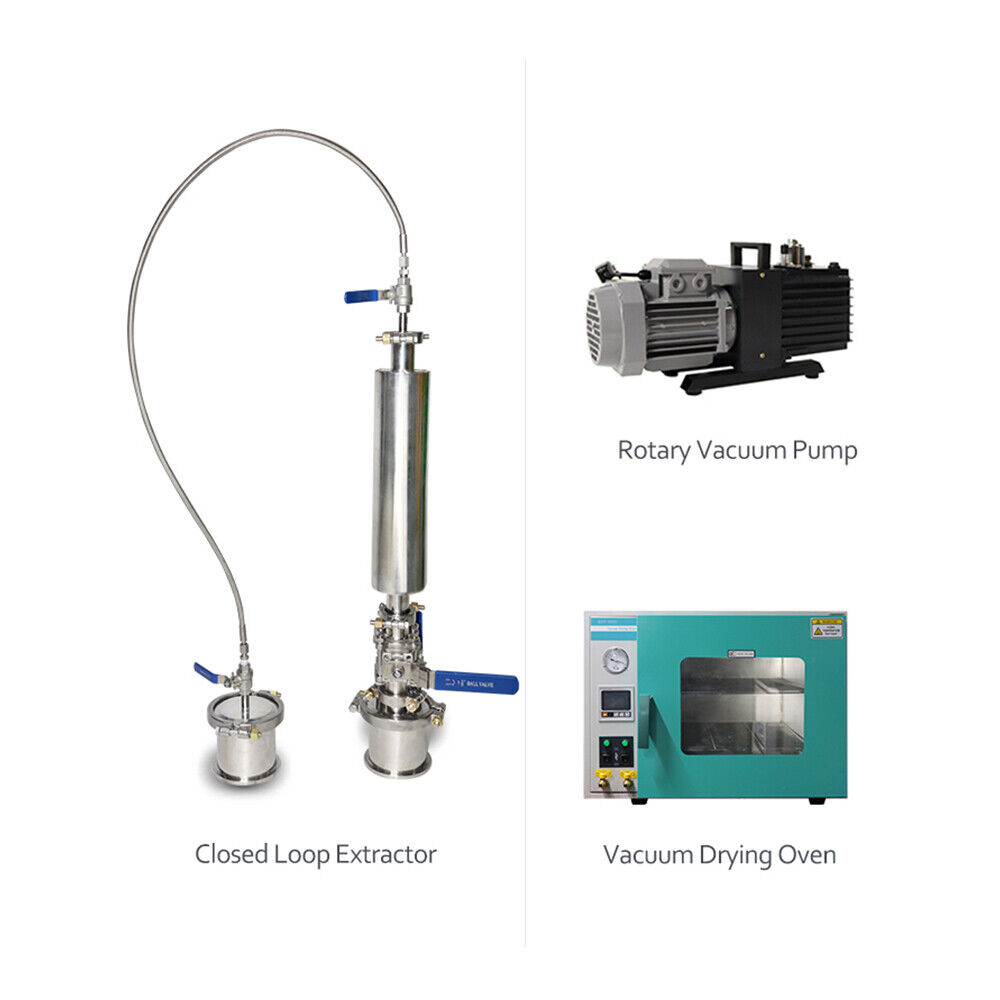0.25LB Mini Stainless Steel Jacketed Closed Loop Extractor with Collection Tank - Picture 8 of 9