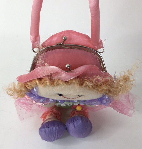 Plush Doll Shaped Purse Kisslock Snap Closure w/ Handle Cracker Barrel NWT - Picture 5 of 6