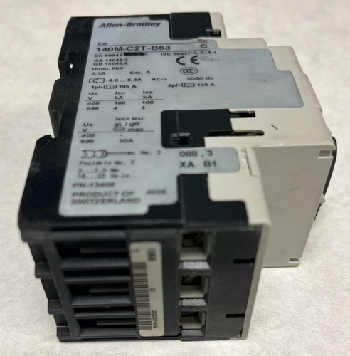 140MC2TB63 - Allen Bradley, Starter Manual, IEC C Frame, 3P (140M-C2T-B63) - Picture 3 of 7