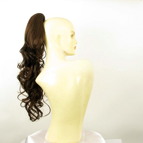 Hairpiece ponytail long wavy chocolate copper wick 25.59 ref 6/6h30 peruk - Imagen 5 de 7