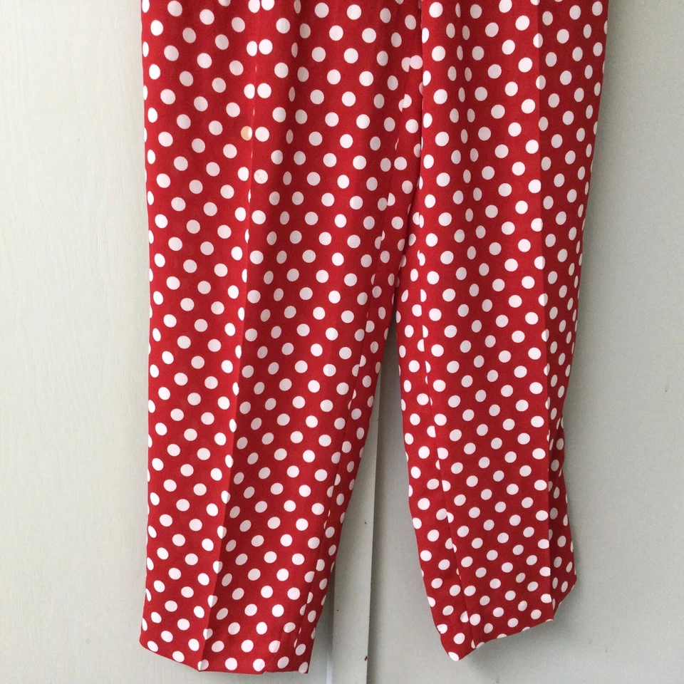 SO-EN Fashion to Love Quality To Last Pantalones Talla M Alto Rojo Lunares Transparente Foto 2 de 4