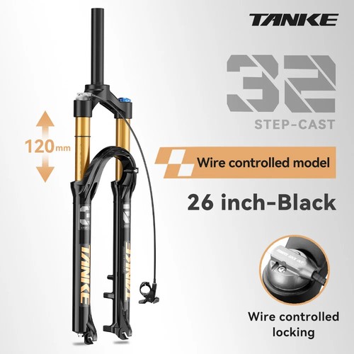 26 27.5 29er 120mm Travel MTB Fork Rebound Air Suspension Front Quick Release - Picture 31 of 44