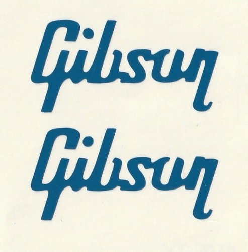 Gibson logo Headstock Guitar replacement Vinyl Sticker Decal 39mm - Picture 8 of 11