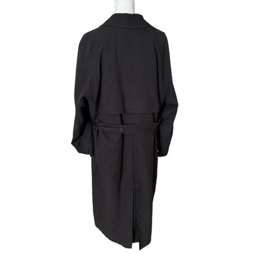 Ralph Lauren Black Trench Over Coat Zip Out Wool Lining - XL/42R - Picture 4 of 15