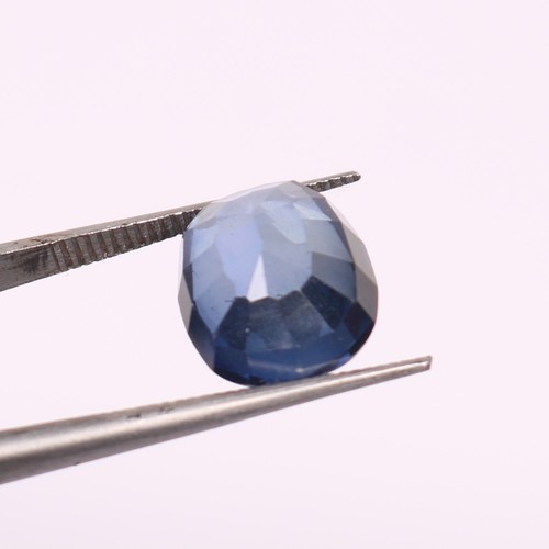 Anello Pietra Preziosa Sciolta Cuscino Zaffiro Ceylon Blu Senza Calore Naturale 4,60 Cts Regalo - Foto 6 di 6
