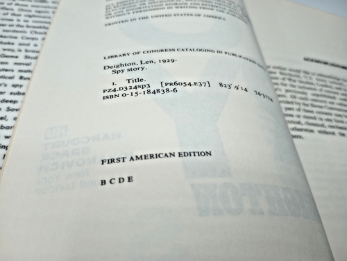 Spy Story by Len Deighton (1974) - HCDJ - Stated First American Edition - Picture 10 of 10