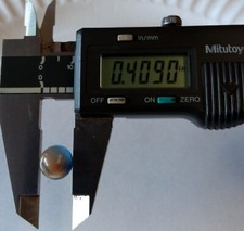 Vintage Peewee Pee Wee Blue Orange Cat's Eye Ribbon Glass Marble .40 NM-MT