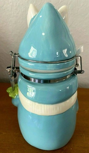 Easter BUNNY GNOME Carrot Hinged Canister Cookie Jar Coffee Treats Locking Lid - Picture 3 of 3