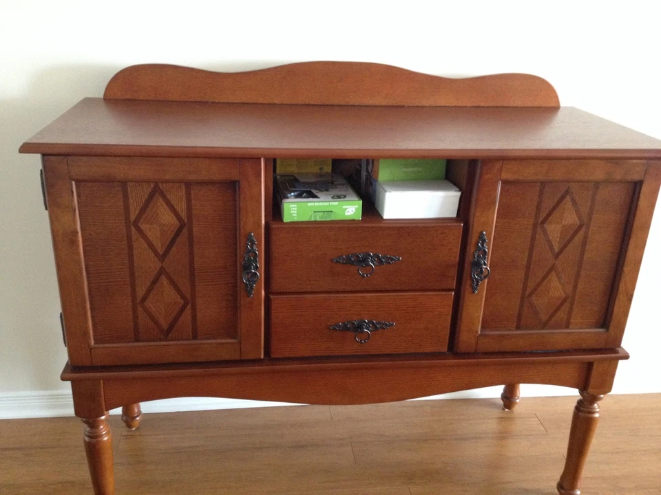 Buffet table cabinet storage wood dining room furniture - Image 4 of 4