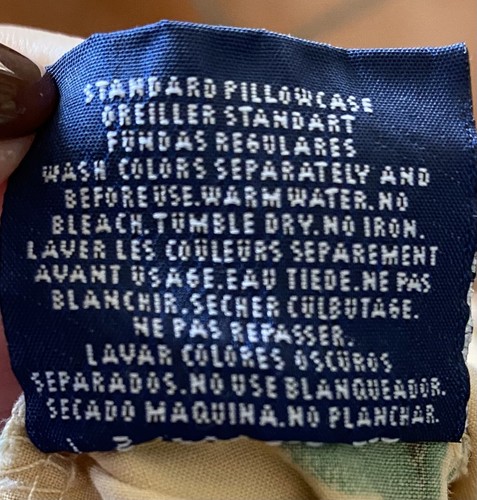 Pair Ralph Lauren Doeskin Garden Floral Ruffled Standard Pillowcases - Picture 5 of 5