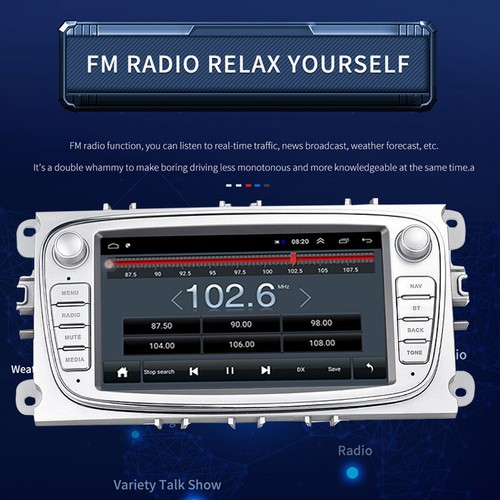 Reproductor de audio pantalla táctil 2 Din para Ford/Focus/S-Max/Mondeo 9/GalaxyC-Max BT 7"" - Imagen 11 de 12