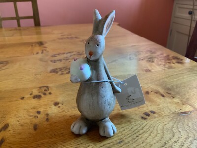 Keramik Osterhase Ornament Vintage Frühling/Ostern/Wohndeko, unbenutzt