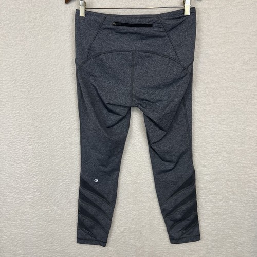 Lululemon Motionful High Rise Mesh Cutout Leggings  Women's 10 Gray 7/8 - Imagen 2 de 13