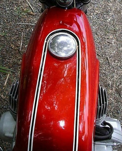 1970 Kawasaki H1 500 Fuel Tank & Side Cover Decals Pin Striping Set - CANDY RED - Picture 3 of 4