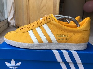 Adidas Gazelle Og Amarillo Blanco Talla 8 80s oro fútbol casuals