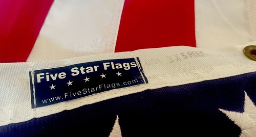 Bandera EE. UU. 150 x 86 cm BANDERAS CINCO ESTRELLAS Lona Poli 3 x 5 Nueva Hecha en EE. UU. Raro. In Aus - Imagen 6 de 6