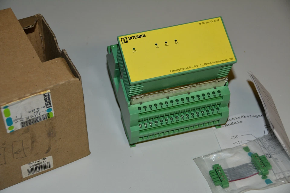 Phoenix Interbus ST24AO4/SF Art. Nr. 27 54 31 2 Analog Out - Image 2 of 3