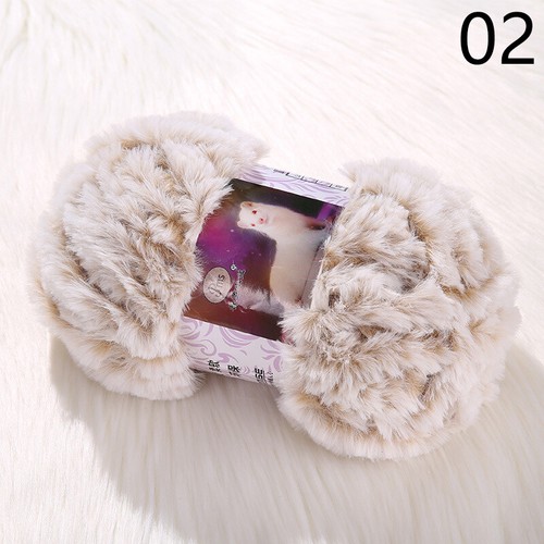 50g Faux Fur Mink Wool Yarns Hand Knitting Anti-pilling Fleece Blend Accessories - Picture 4 of 39