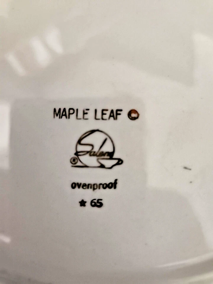 Plato de cena Salem hoja de arce 10 1/8" de colección descontinuado EE. UU. MCM EUC otoño otoño Foto 4 de 4