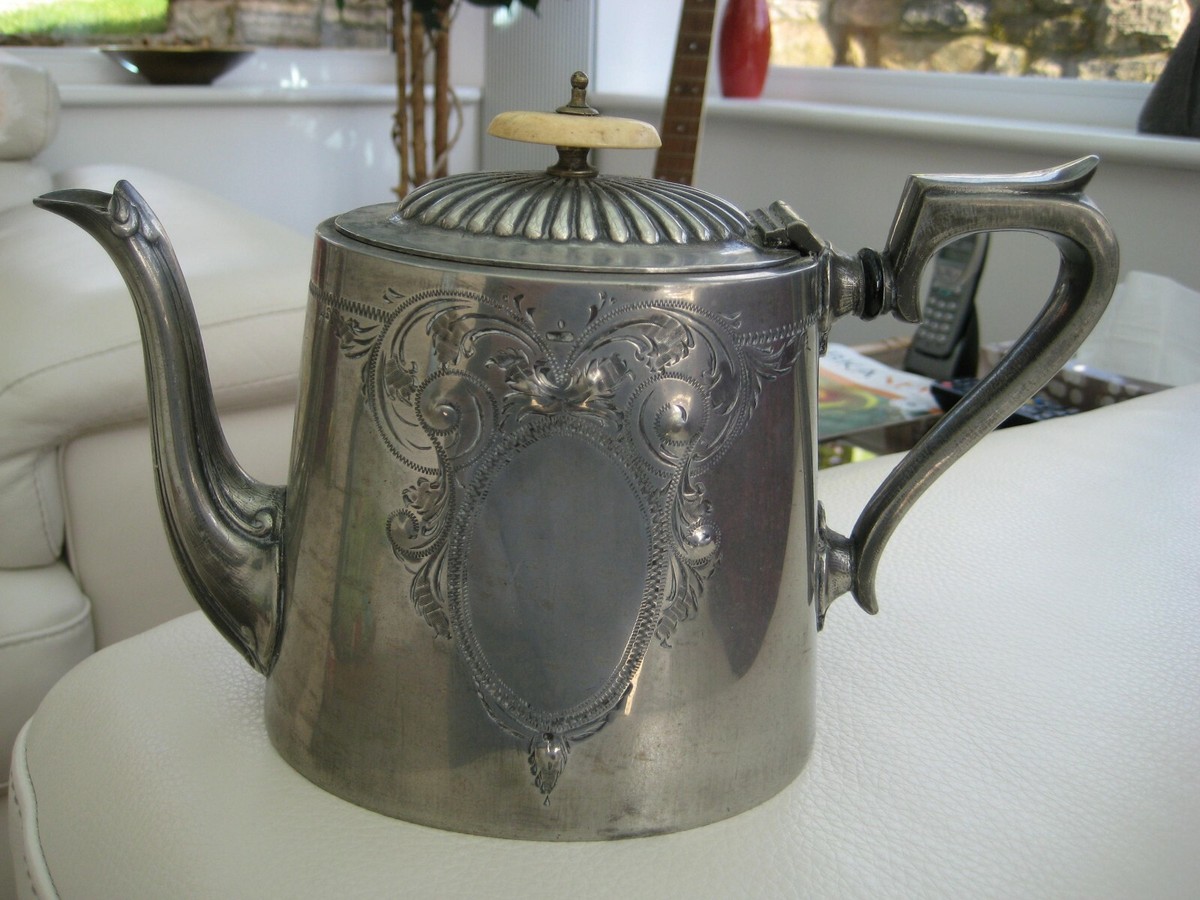 Silver Plated Vintage John Turton & Co. Tea Pot 1876 - 1898