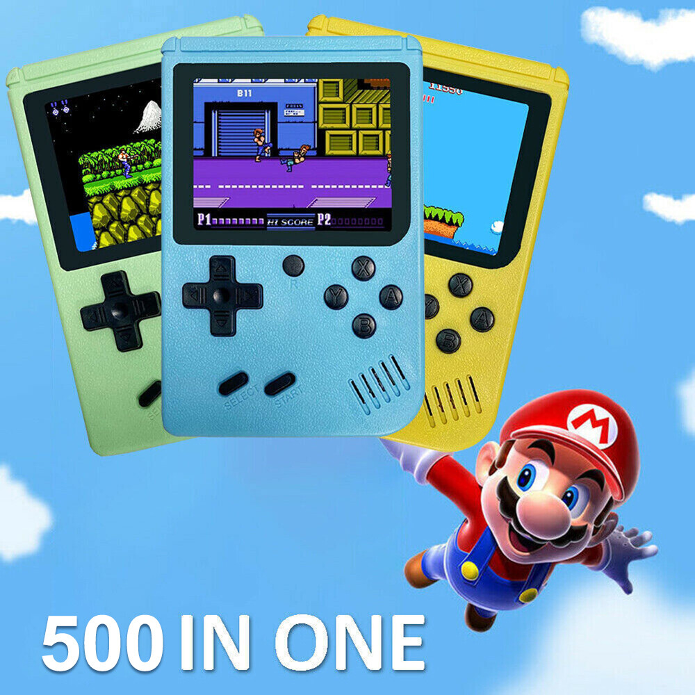 500 in 1 Retro Handheld Videospielkonsole Gameboy Einbaute klassische Spiele Neu