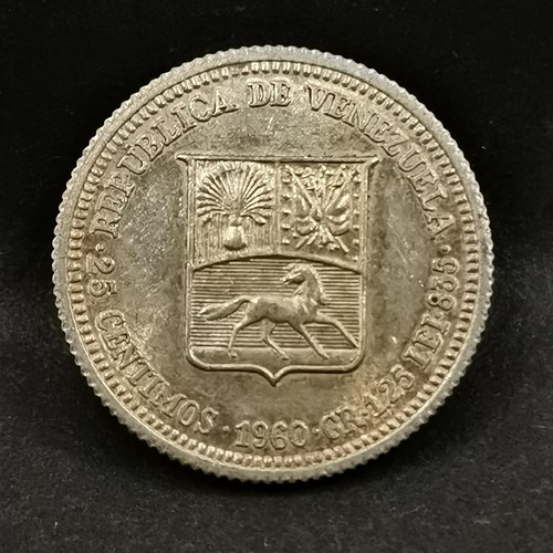 25 CENTIMOS ARGENT 1960 SIMON BOLIVAR VENEZUELA / SILVER - Bild 2 von 3