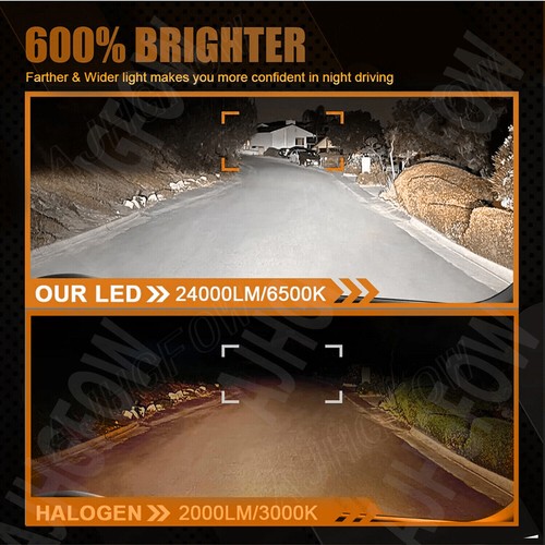 For Toyota Tundra 2007-2013 -Combo LED Headlight High&Low Beam Fog Light Kit 6x - Picture 6 of 12