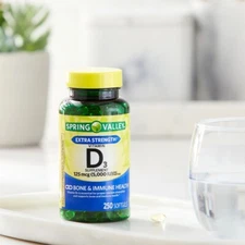  Vitamin D3 Softgels, 125 Mcg per Softgel, 5,000 IU, 250 Count