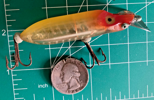 Señuelo de pesca vintage Abu Garcia Hi-Lo patente sueca CRANKBAIT RARO BUZO DE COLECCIÓN - Imagen 2 de 8