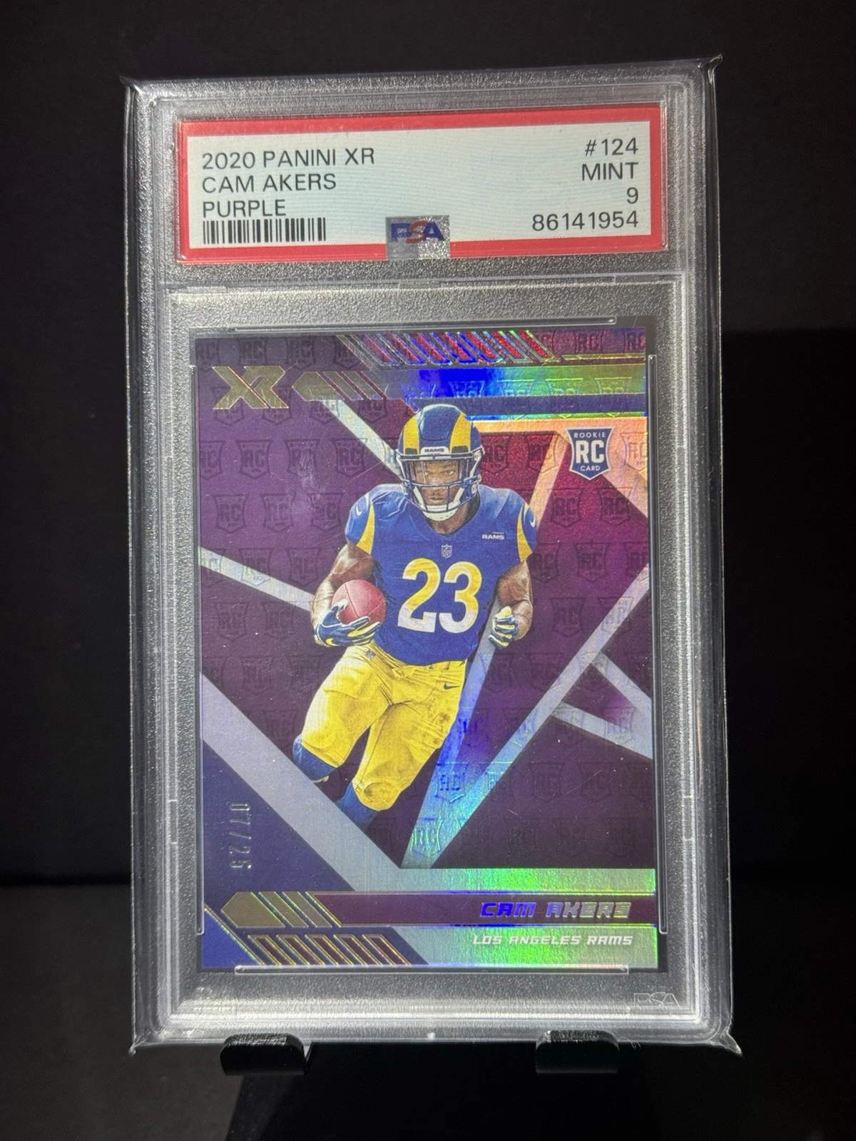 Cam Akers Panini XR #124 Purple