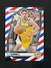 T.J. McConnell 2024-25 Panini Prizm Red White Blue Prizm #191