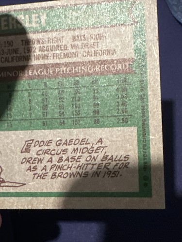 Dennis Eckersley Rookie Card 1976 Topps # 98 - Picture 11 of 16