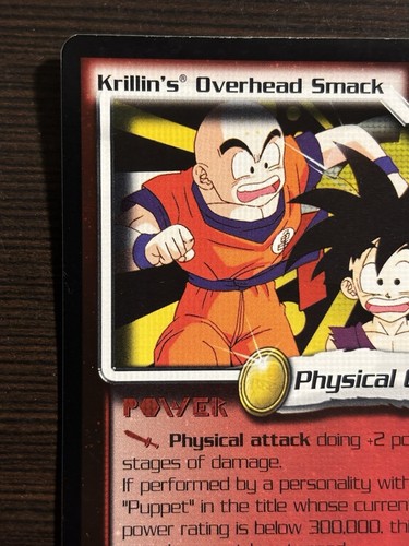 Krillin’s Overhead Smack FOIL Rare LIMITED TR1 DBZ TCG Dragon Ball Z Score CCG - Picture 3 of 14