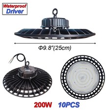 10 Pack 200W UFO Led High Bay Light Commercial Industrial Warehouse Factory Shop