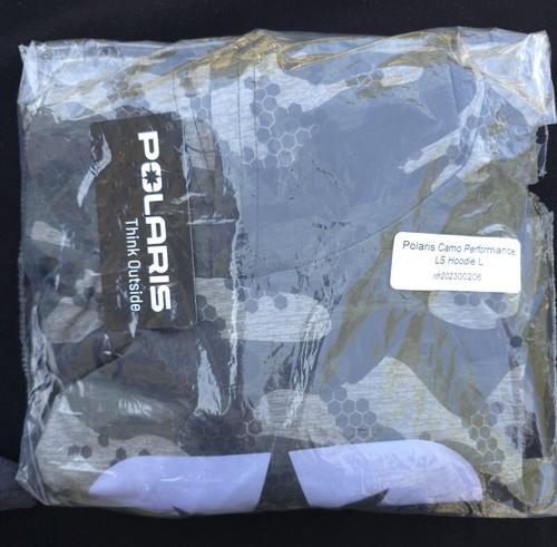 HTF Men's Performance 'Think Outside' Camo Hoodie, Polaris Size Large NEW w/tags - Picture 2 of 11